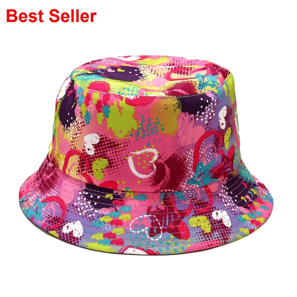 Reversible Bucket Hat Polyester Double-Side-Wear … - image 1